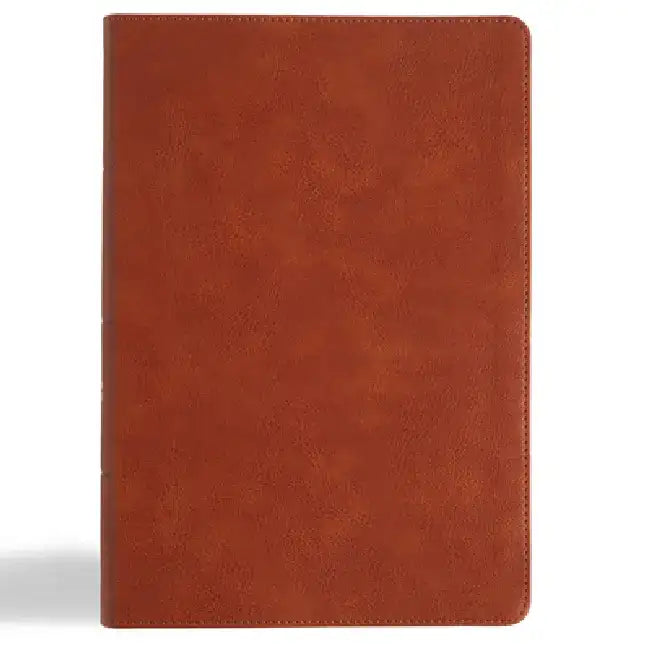 CSB Giant Print Single-Column Bible, Burnt Sienna Leathertouch by Csb Bibles by Holman