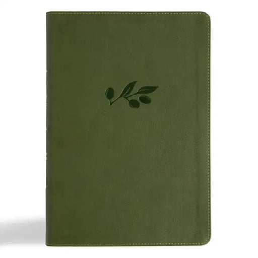 CSB Giant Print Single-Column Bible, Olive Leathertouch by Csb Bibles by Holman