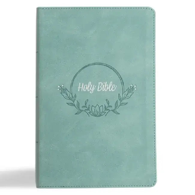 KJV Large Print Personal Size Reference Bible, Earthen Teal Suedesoft Leathertouch by Holman Bible Publishers