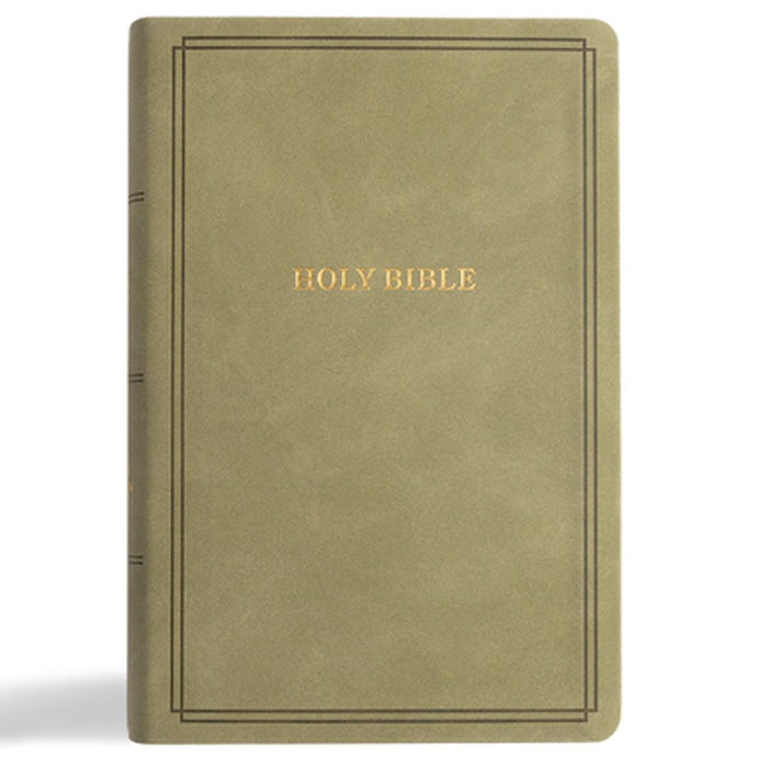 KJV Large Print Personal Size Reference Bible, Sage Suedesoft Leathertouch, Indexed by Holman Bible Publishers