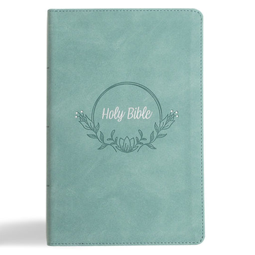 KJV Large Print Personal Size Reference Bible, Earthen Teal Suedesoft Leathertouch, Indexed by Holman Bible Publishers