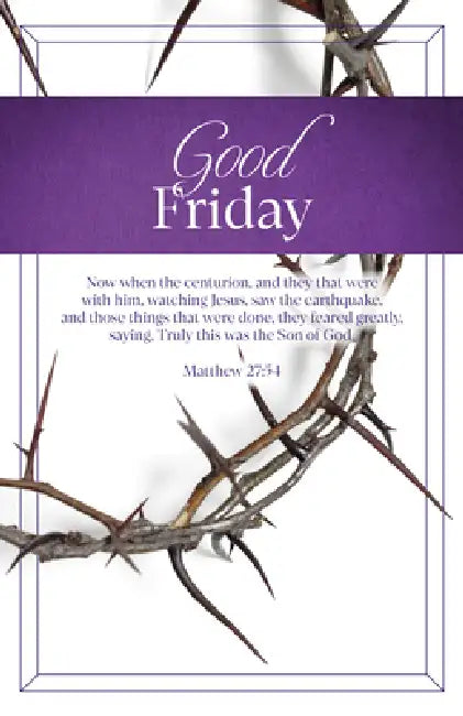 Good Friday Bulletin: Watching Jesus (Package of 100): Matthew 27:54 (Kjv) by Broadman Church Supplies Staff