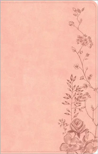 CSB Single-Column Compact Bible, Digital Study Edition, Blush Floral Leathertouch by Csb Bibles by Holman