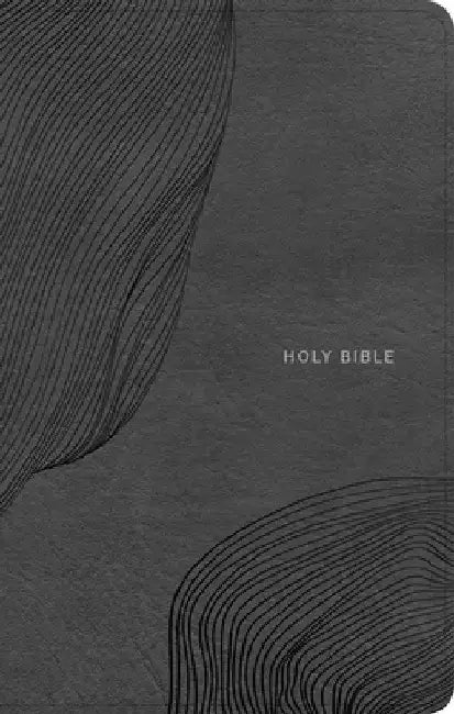 CSB Single-Column Compact Bible, Digital Study Edition, Charcoal Leathertouch by Csb Bibles by Holman