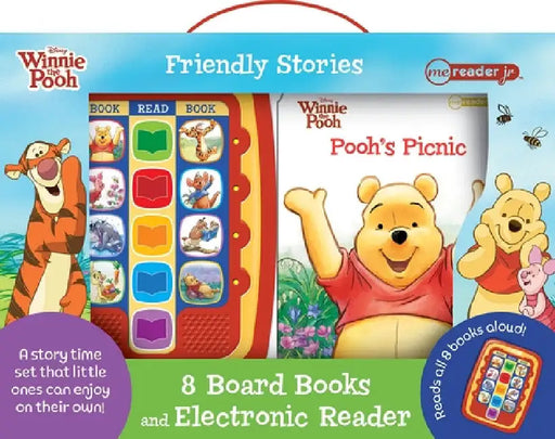 Disney Winnie the Pooh Friendly Stories: Me Reader Jr 8 Board Books and Electronic Reader Sound Book Set by PI Kids