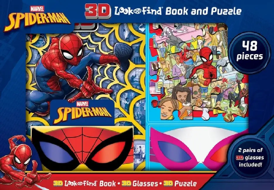 Marvel Spider-Man: 3D Look and Find Book and Puzzle by Art Mawhinney