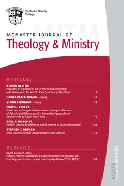 McMaster Journal of Theology and Ministry: Volume 23, 2021-2022 by John J. H. Lee