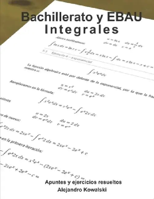 Apuntes de Matemáticas - Integrales: Bachillerato y EBAU by Alejandro Kowalski