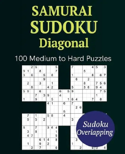 Samurai Sudoku Diagonal 100 Medium to Hard Puzzles by V. Puzzgen