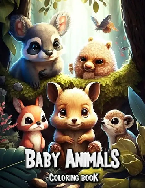 Baby Animals Coloring Book: Cute Scenes for Teenagers and Adults to Color by Laura Seidel