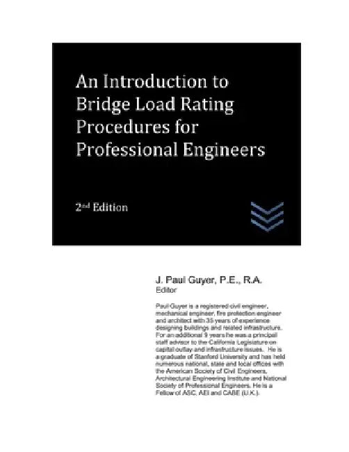 An Introduction to Bridge Load Rating Procedures for Professional Engineers by J. Paul Guyer