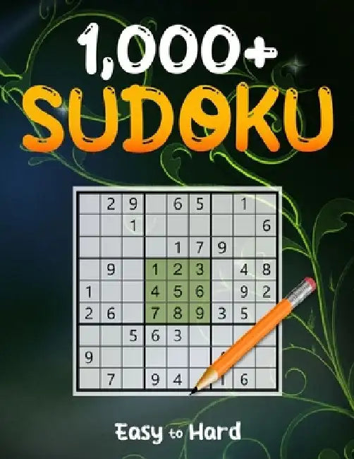 1,000+ Easy to Hard level Sudoku Puzzles: Puzzles with Solutions Book for Adults by Collin Deloach