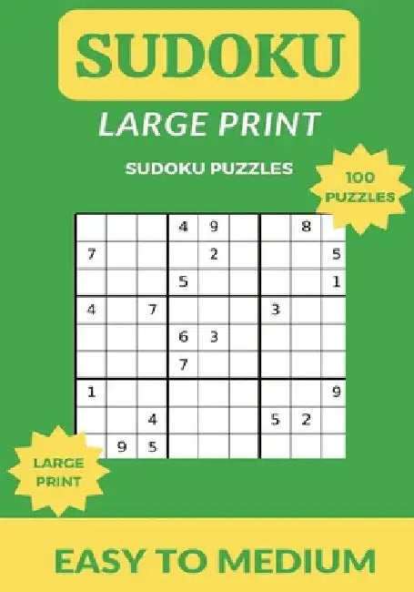 SUDOKU Large Print: 100 Fun Activity Puzzles! by Troppi Creations