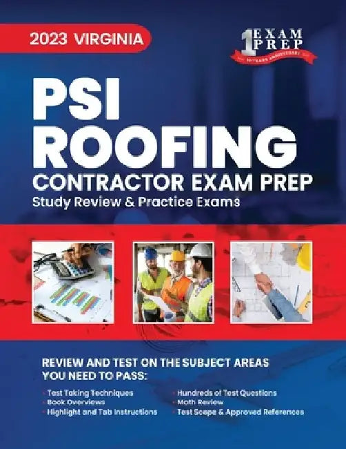 2023 Virginia PSI Roofing Contractor Exam Prep: 2023 Study Review & Practice Exams by Upstryve Inc