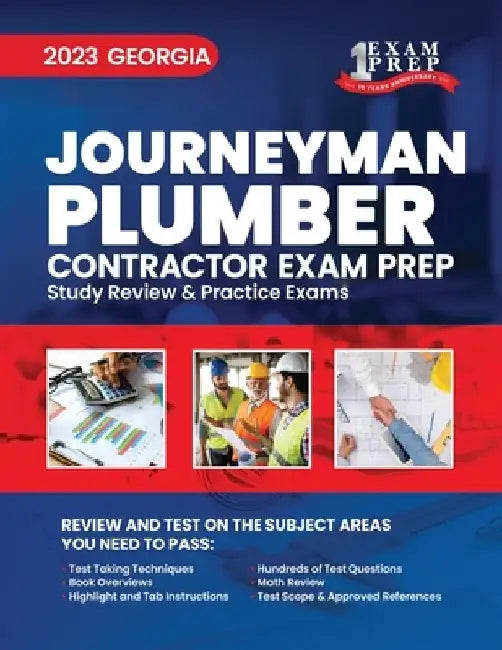 2023 Georgia Journeyman Plumber Contractor Exam Prep: 2023 Study Review & Practice Exams by Upstryve Inc