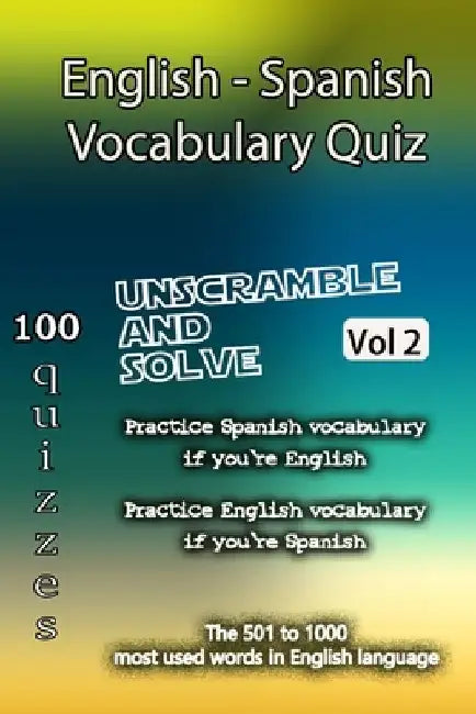 English - Spanish Vocabulary Quiz - Match the Words - Volume 2 by Helloword