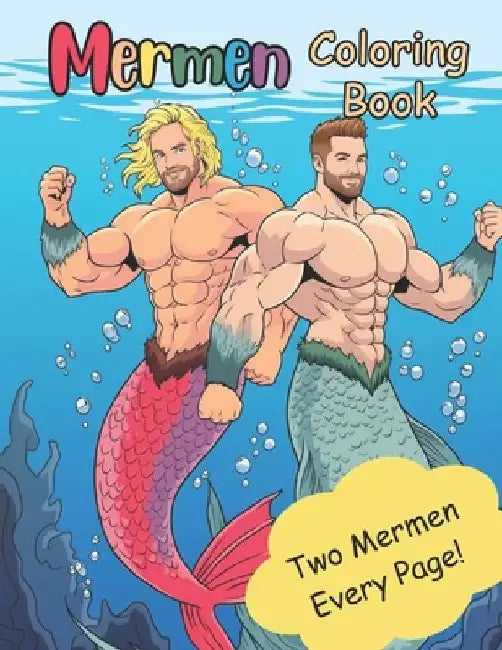 Mermen Coloring Book: Fantasy Coloring Book for Adults based on Mermen Myth by Wesscottswhimsy