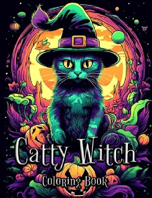 Catty Witch Coloring Book: An Artistic Journey into a World of Magical Felines and Mystical Sorcery by Laura Seidel