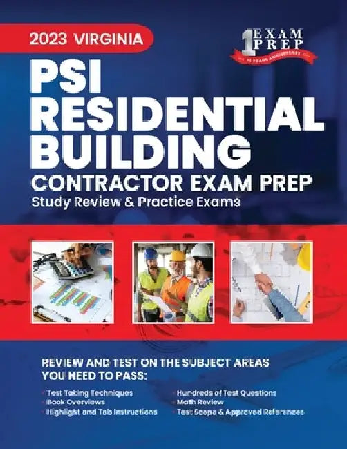 2023 Virginia PSI Residential Building Contractor Exam Prep: 2023 Study Review & Practice Exams by Upstryve Inc