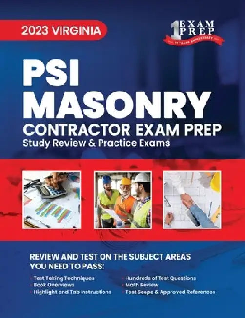 2023 Virginia PSI Masonry Contracting: 2023 Study Review & Practice Exams by Upstryve Inc