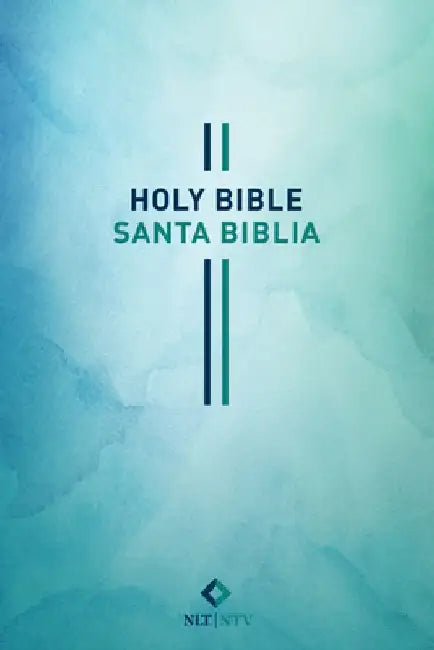 Bilingual Bible / Biblia Bilingüe Nlt/Ntv (Softcover, Blue Watercolor) by Tyndale