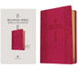 Bilingual Bible / Biblia bilingue NLT/NTV (LeatherLike, Pink Rose) by Tyndale