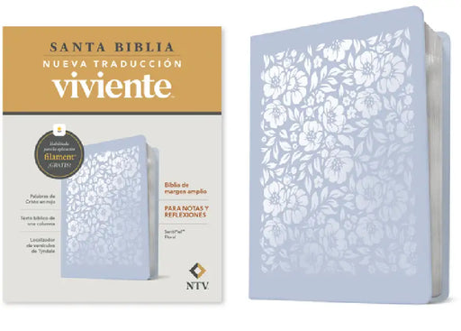 Biblia de Margen Amplio Ntv Con Filament (Sentipiel, Floral, Letra Roja) by Tyndale, Nueva Traducción Viviente