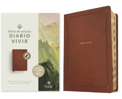 Biblia de Estudio del Diario Vivir Ntv (Sentipiel, Café, Índice, Letra Roja) by Tyndale, Nueva Traducción Viviente