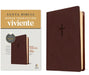 Biblia de Referencia En La Columna Central Ntv, Letra Grande Con Filament (Sentipiel, Café, Letra Roja) by Tyndale, Nueva Traducción Viviente