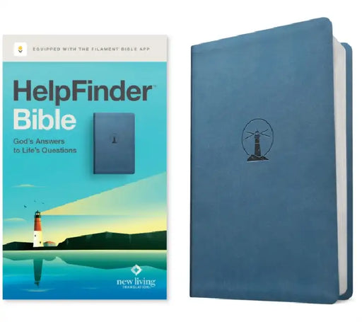 Helpfinder Bible Nlt, Filament Enabled (Leatherlike, Harbor Blue, Red Letter) by New Living Translation, Ronald A. Beers, V. Gilbert Beers