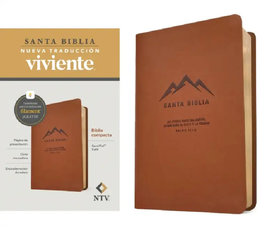Biblia Compacta Ntv, Con Filament (Sentipiel, Café) by Tyndale, Nueva Traducción Viviente