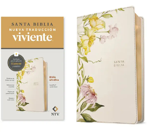 Biblia Ultrafina Ntv, Con Filament (Sentipiel, Jardín Floral, Letra Roja) by Tyndale, Nueva Traducción Viviente
