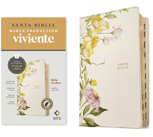 Biblia Ultrafina Ntv, Con Filament (Sentipiel, Jardín Floral, Índice, Letra Roja) by Tyndale, Nueva Traducción Viviente