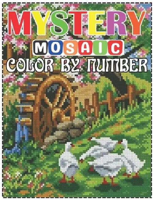 Mystery Mosaic Color By Number: Large Print landscape Adult Coloring Book Intricate Pixel Color By Number by Jakiya Art Book Cafe