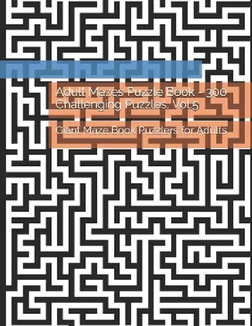 Adult Mazes Puzzle Book - 300 Challenging Puzzles, Vol.5: Giant Maze Book Puzzlers for Adults by Evan Po