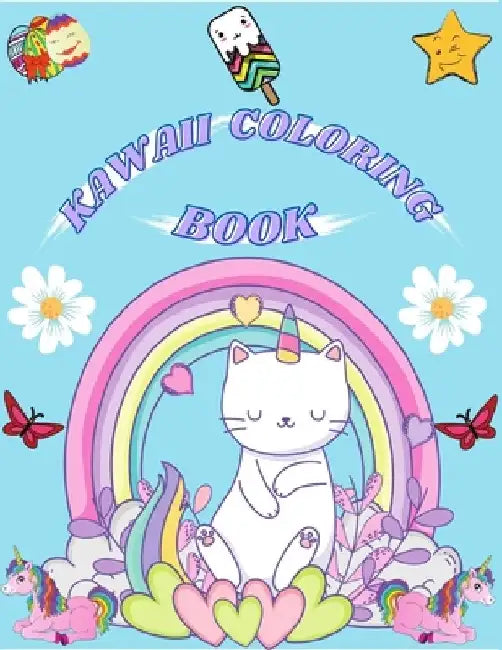 kawaii coloring book: kawaii unicorn rainbow Doodle coloring book by Zulfiqar Ahmed Shah