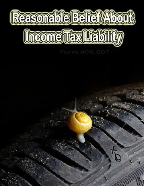 Reasonable Belief About Income Tax Liability: Form #05.007 by Sovereignty Education Defense Ministry