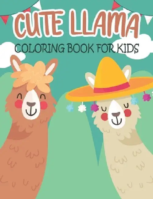 Cute Llama Coloring Book For Kids: fascinating Llama coloring books for kids by Rr Publications