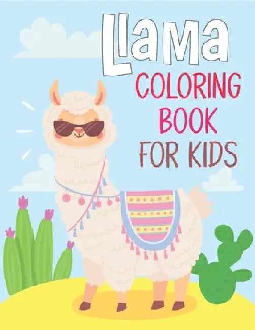 Llama Coloring Book For Kids: Wonderful Llama Coloring Book For Kids by Rr Publications