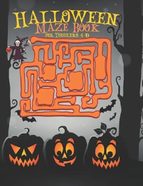 Halloween Maze Book for Toddlers 4-10 by Nasheem Yeash