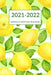2021 2022 Weekly & Monthly Planner: Striped Green Leaves Lemon Cover, Pocket-sized Academic Planner Mid-Year July 2021 to June 2022, Calendar Organize by Orangeblueberry Press