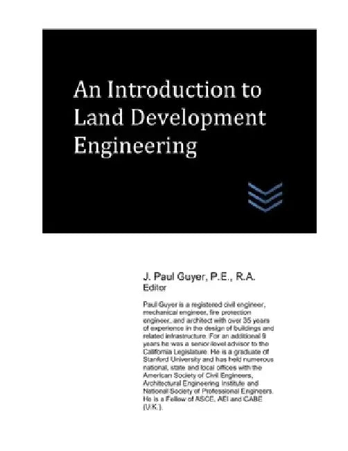 An Introduction to Land Development Engineering by J. Paul Guyer