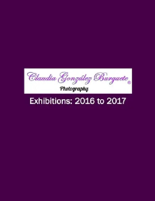CGB Photography Exhibitions: 2016 to 2017 by Claudia González Burguete
