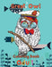Great owl Coloring Book adult: 8.5''x11''/owl coloring book by Rowe