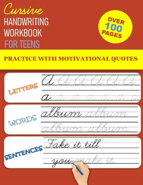 Cursive Handwriting Workbook for Teens: Learning Cursive for Teens - Practice with Alphabet, Words by Masters, Calligraphy