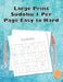 Large Print Sudoku 1 Per Page Easy to Hard: Sudoku puzzle book for adults by Sudoku Book