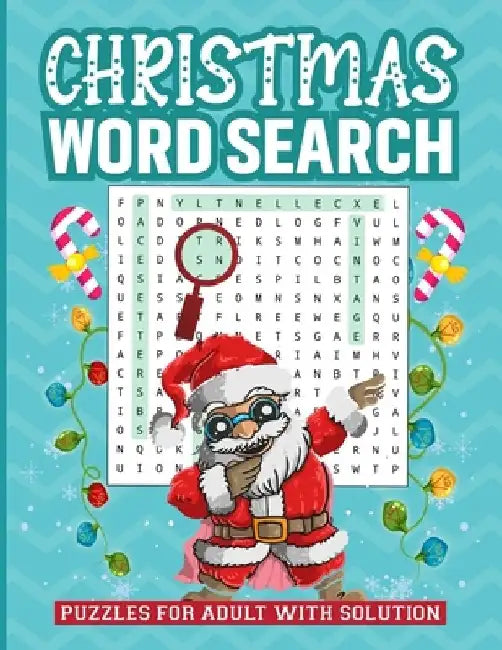 Christmas Word Search Puzzles for Adult with Solution: Exciting Brain Exercise Wordsearch Puzzles Activity Games Holiday Fun with Perfect Gift Book fo by Fralaura Penaham