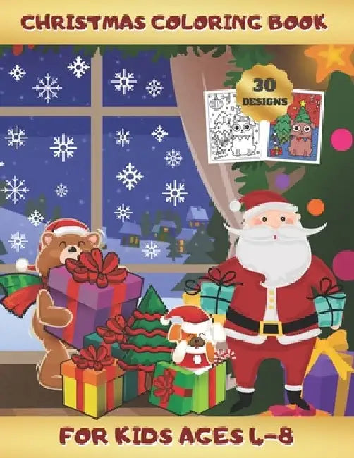 Christmas Coloring Book: ACTIVITY BOOK FOR KIDS AGES 4-8 - Learn to Draw Cute Animals: Bears, Dinosaurs, Cats, Dogs... - 20 Mazes for Kids with by Inspired World