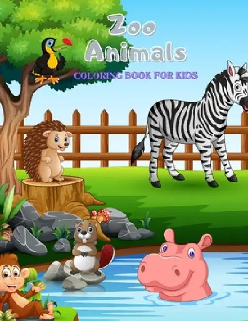 Zoo Animals - Coloring Book: 100 Coloring Pages For Kids Ages 4-8 by Fiona Abbott