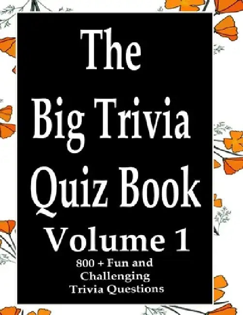 The Big Trivia Quiz Book, Volume 1: 800 Questions, Teasers, and Stumpers For When You Have Nothing But Time Paperback - 800 MORE Fun and Challenging T by Ts